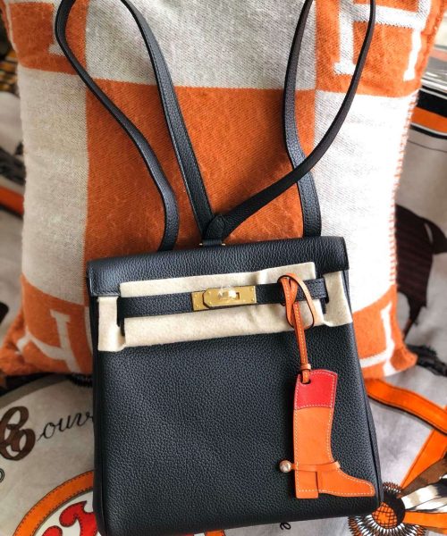1:1 Replica Kelly Danse II Bag Swift Yellow/Black/Brown/White/Orange For Women 22cm / 8.7in