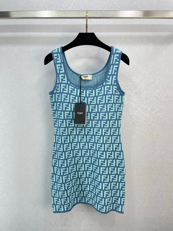 Knit Short Dress Green For Women