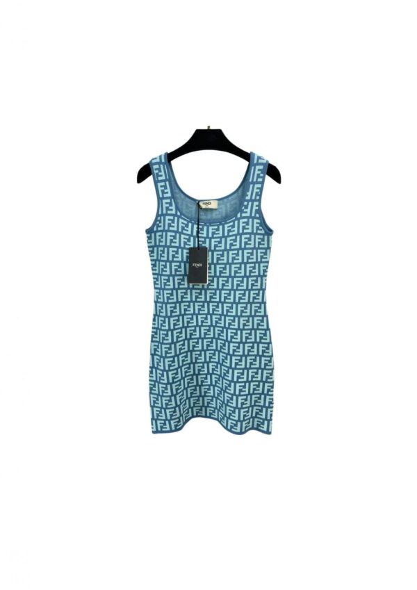 Knit Short Dress Green For Women