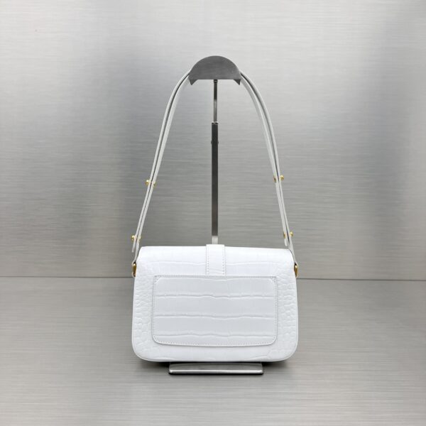 Lady Flap Small Shoulder Bag In Black/ White For Women 8.5in/22cm