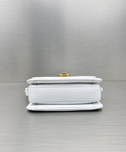 Lady Flap Small Shoulder Bag In Black/ White For Women 8.5in/22cm