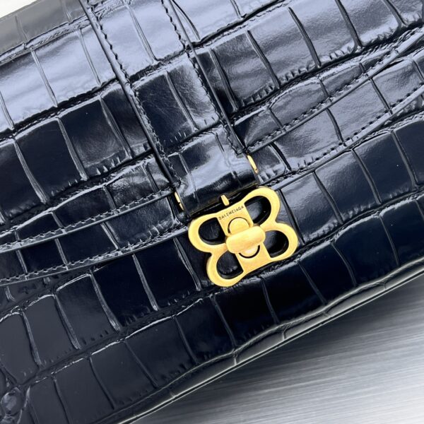 Lady Flap Small Shoulder Bag In Black/ White For Women 8.5in/22cm
