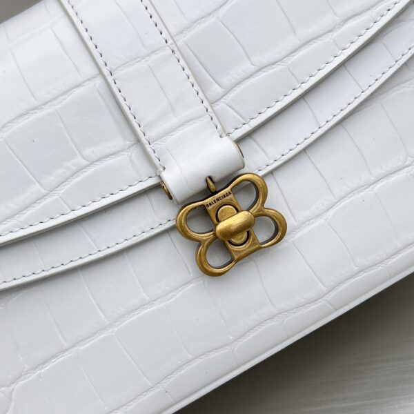 Lady Flap Small Shoulder Bag In Black/ White For Women 8.5in/22cm