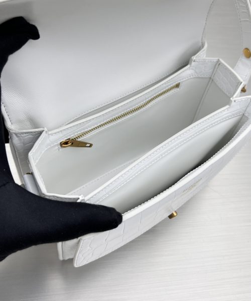 Lady Flap Small Shoulder Bag In Black/ White For Women 8.5in/22cm