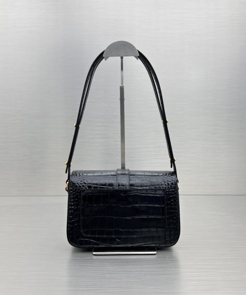 Lady Flap Small Shoulder Bag In Black/ White For Women 8.5in/22cm