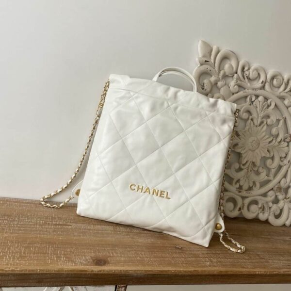 [REP 1:1] Large 22 Backpack Black/White For Women 19.9in / 51cm AS3313