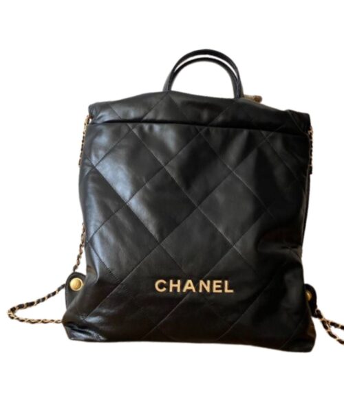 [REP 1:1] Large 22 Backpack Black/White For Women 19.9in / 51cm AS3313