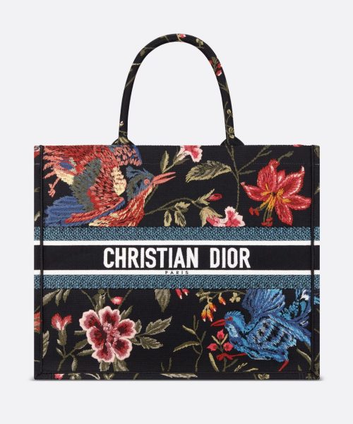 1:1 Replica Large Dior Book Tote Black Multicolor For Women M1286ZEAO_M911 42cm/16.5 inch