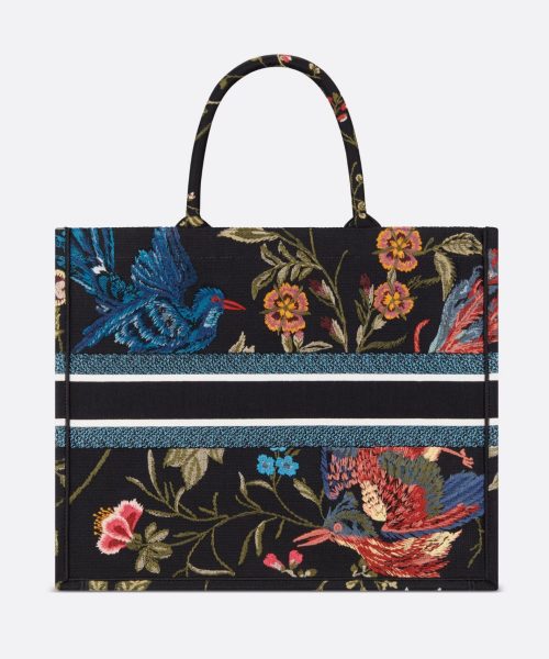 1:1 Replica Large Dior Book Tote Black Multicolor For Women M1286ZEAO_M911 42cm/16.5 inch