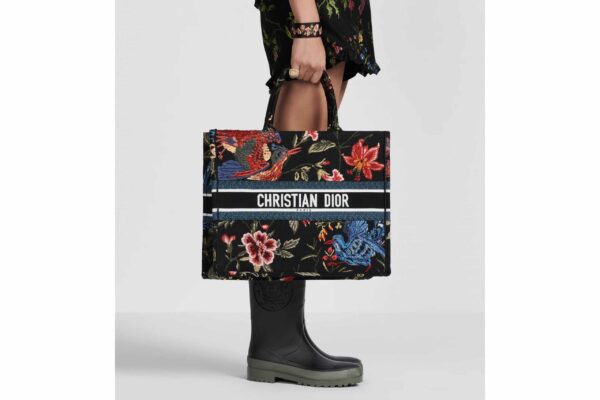 1:1 Replica Large Dior Book Tote Black Multicolor For Women M1286ZEAO_M911 42cm/16.5 inch
