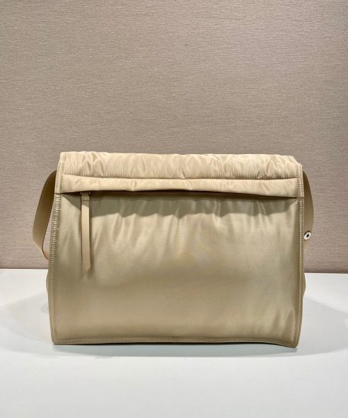 Large Padded Shoulder Bag In Beige For Women 14.1in/ 36cm 1BD256_RDLN_F0F24_V_OOO