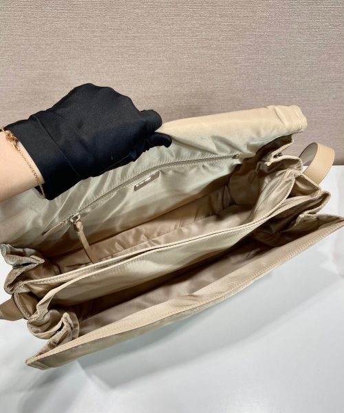 Large Padded Shoulder Bag In Beige For Women 14.1in/ 36cm 1BD256_RDLN_F0F24_V_OOO