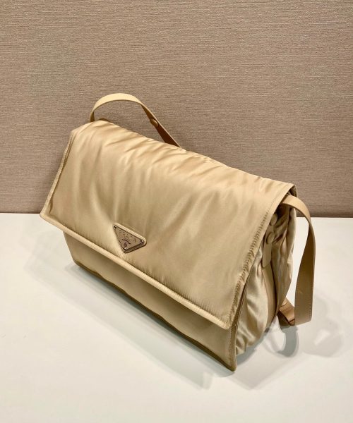 Large Padded Shoulder Bag In Beige For Women 14.1in/ 36cm 1BD256_RDLN_F0F24_V_OOO