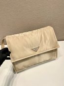 Large Padded Shoulder Bag In Beige For Women 14.1in/ 36cm 1BD256_RDLN_F0F24_V_OOO