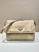 Large Padded Shoulder Bag In Beige For Women 14.1in/ 36cm 1BD256_RDLN_F0F24_V_OOO