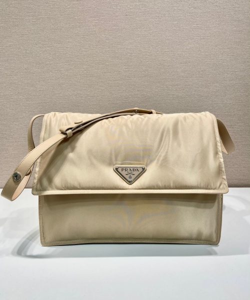 Large Padded Shoulder Bag In Beige For Women 14.1in/ 36cm 1BD256_RDLN_F0F24_V_OOO