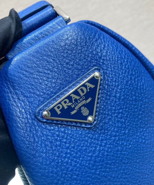 Large Prada Triangle Bag In Blue For Men 22.8in/ 58cm