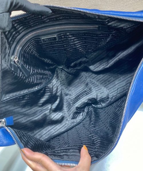 Large Prada Triangle Bag In Blue For Men 22.8in/ 58cm