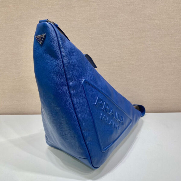 Large Prada Triangle Bag In Blue For Men 22.8in/ 58cm