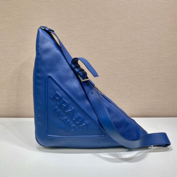 Large Prada Triangle Bag In Blue For Men 22.8in/ 58cm