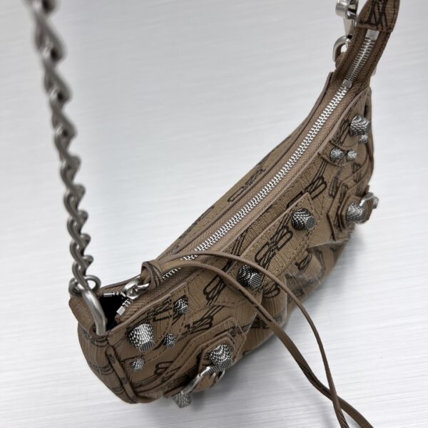 Le Cagole Mini Bag With Chain Bb Monogram Coated Canvas In Beige For Women 8.2 in/20.8 cm 695814210E72762