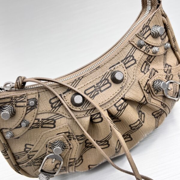 Le Cagole Mini Bag With Chain Bb Monogram Coated Canvas In Beige For Women 8.2 in/20.8 cm 695814210E72762