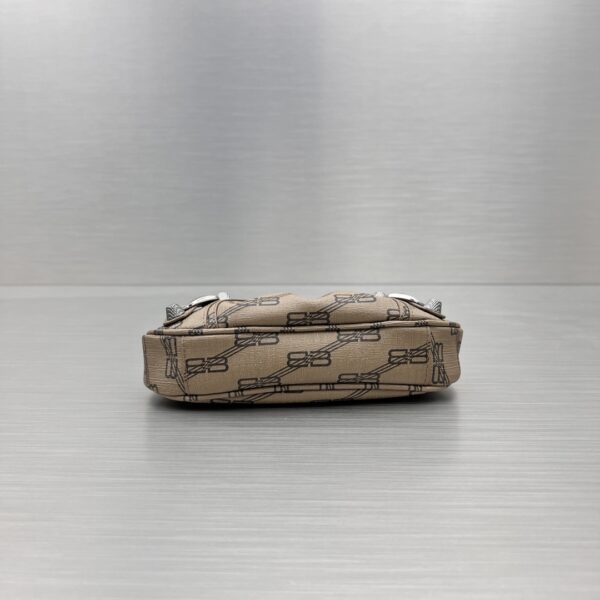 Le Cagole Mini Bag With Chain Bb Monogram Coated Canvas In Beige For Women 8.2 in/20.8 cm 695814210E72762