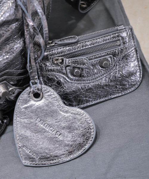 Le Cagole Small Bucket Bag In Black/Dark Blue/Sliver Tone For Women 11.8in/30 cm 7024321VG9Y1000
