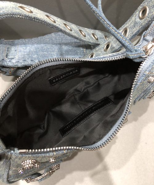 Le Cagole Small Shoulder Bag Denim In Blue For Women 13in/33cm