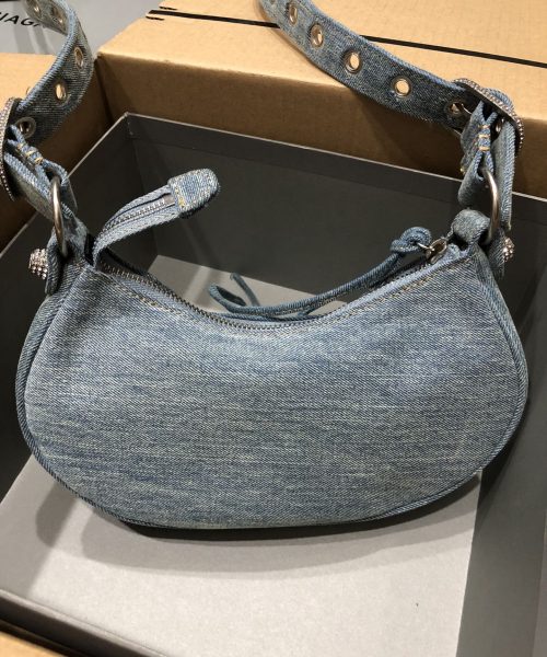 Le Cagole Small Shoulder Bag Denim In Blue For Women 13in/33cm