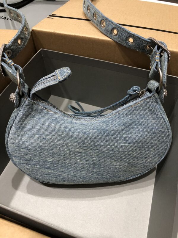 Le Cagole Small Shoulder Bag Denim In Blue For Women 13in/33cm