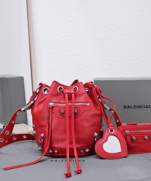 Le Cagole Xs Bucket Bag Purple/Pink/Red/Blue/Green For Women 7.8in/20 cm