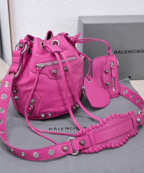 Le Cagole Xs Bucket Bag Purple/Pink/Red/Blue/Green For Women 7.8in/20 cm