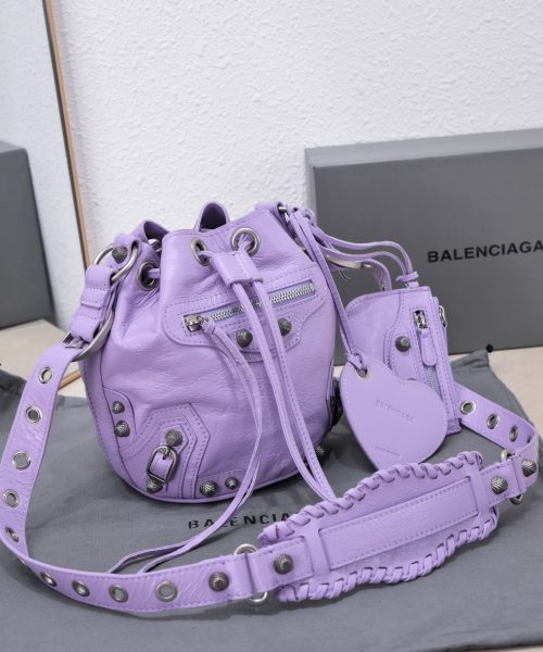 Le Cagole Xs Bucket Bag Purple/Pink/Red/Blue/Green For Women 7.8in/20 cm