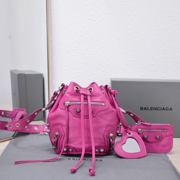 Le Cagole Xs Bucket Bag Purple/Pink/Red/Blue/Green For Women 7.8in/20 cm