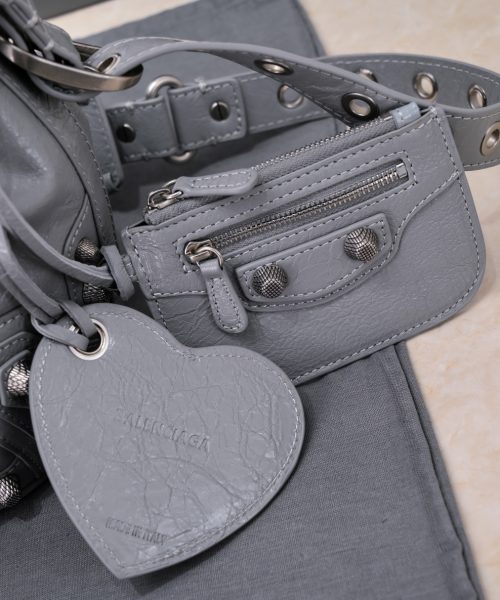 Le Cagole Xs Bucket Bag White/Black/Light Black/Grey/Light Grey For Women 7.8in/20 cm 7024311VG9Y9104