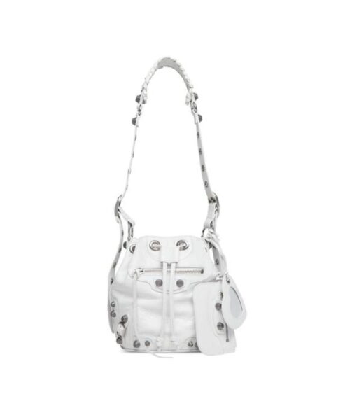 Le Cagole Xs Bucket Bag White/Black/Light Black/Grey/Light Grey For Women 7.8in/20 cm 7024311VG9Y9104