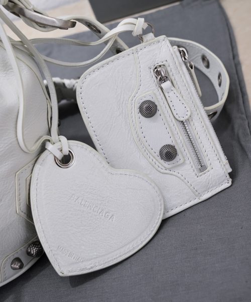 Le Cagole Xs Bucket Bag White/Black/Light Black/Grey/Light Grey For Women 7.8in/20 cm 7024311VG9Y9104