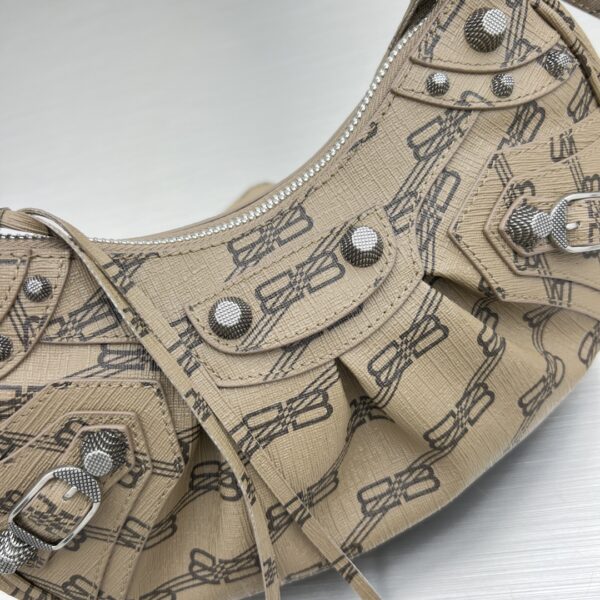 Le Cagole XS Shoulder Bag Bb Monogram Coated Canvas In Beige For Women 10.2 in/26 cm