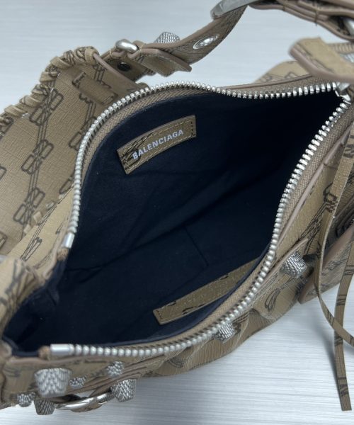 Le Cagole XS Shoulder Bag Bb Monogram Coated Canvas In Beige For Women 10.2 in/26 cm