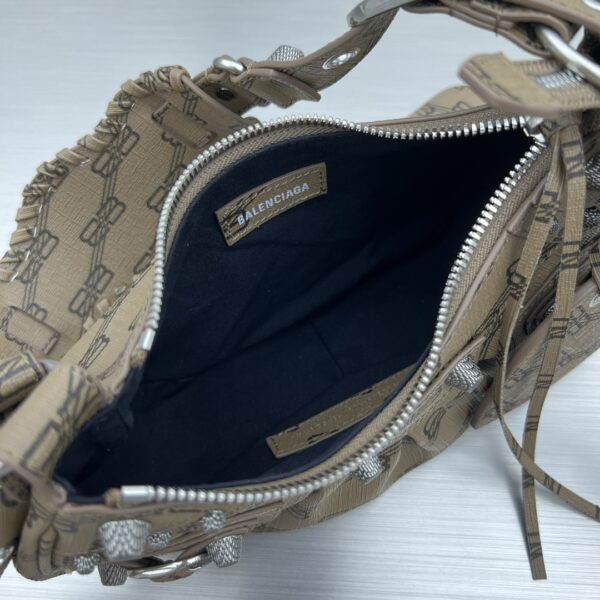 Le Cagole XS Shoulder Bag Bb Monogram Coated Canvas In Beige For Women 10.2 in/26 cm