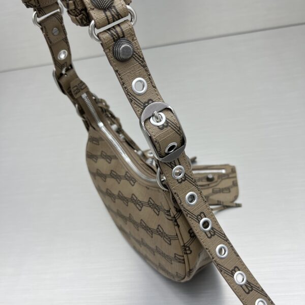 Le Cagole XS Shoulder Bag Bb Monogram Coated Canvas In Beige For Women 10.2 in/26 cm