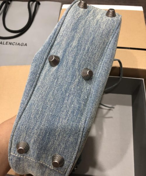 Le Cagole XS Shoulder Bag Denim In Blue For Women 10.2in/26cm 6713092109U4715