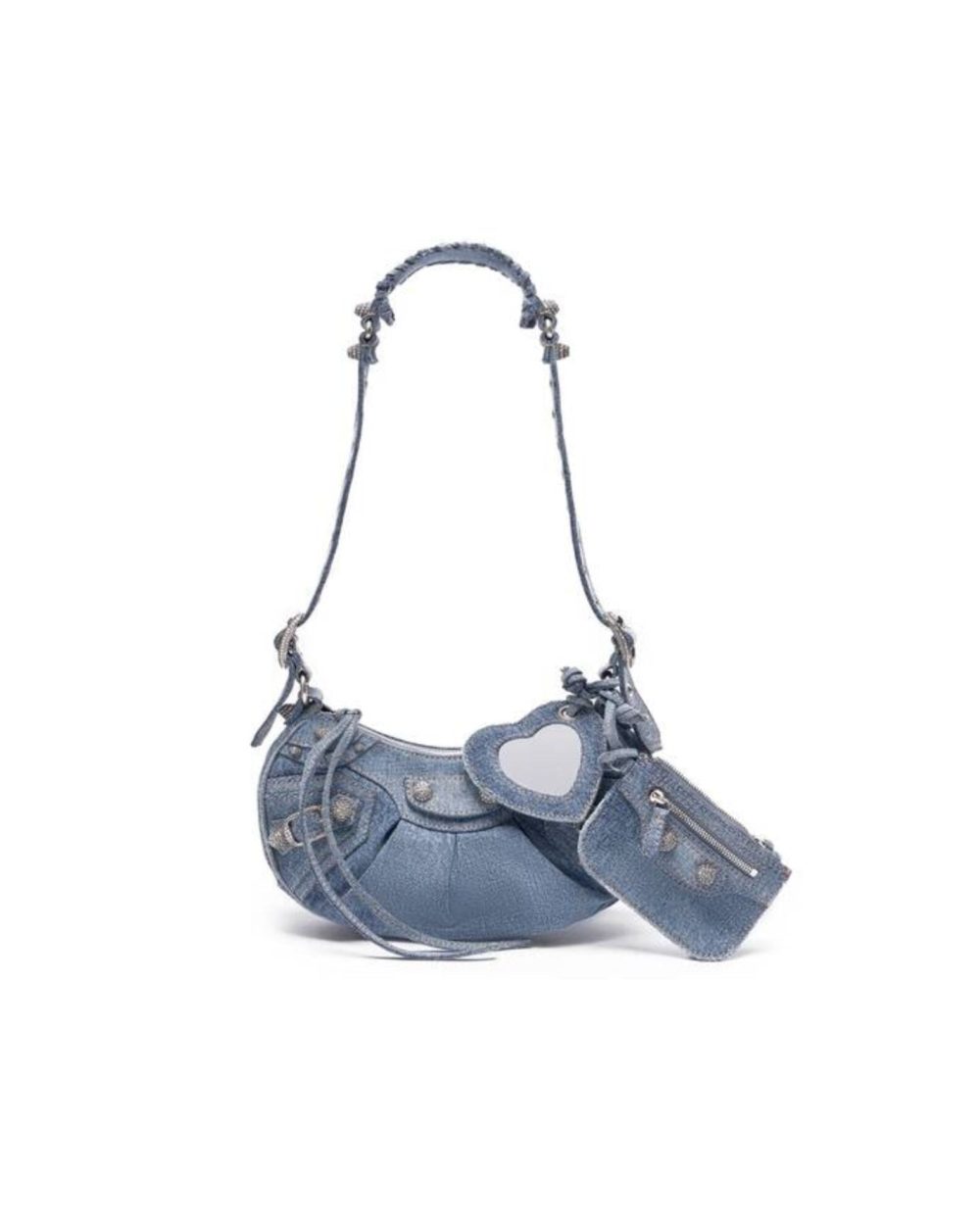 Le Cagole XS Shoulder Bag Denim In Blue For Women 10.2in/26cm 6713092109U4715
