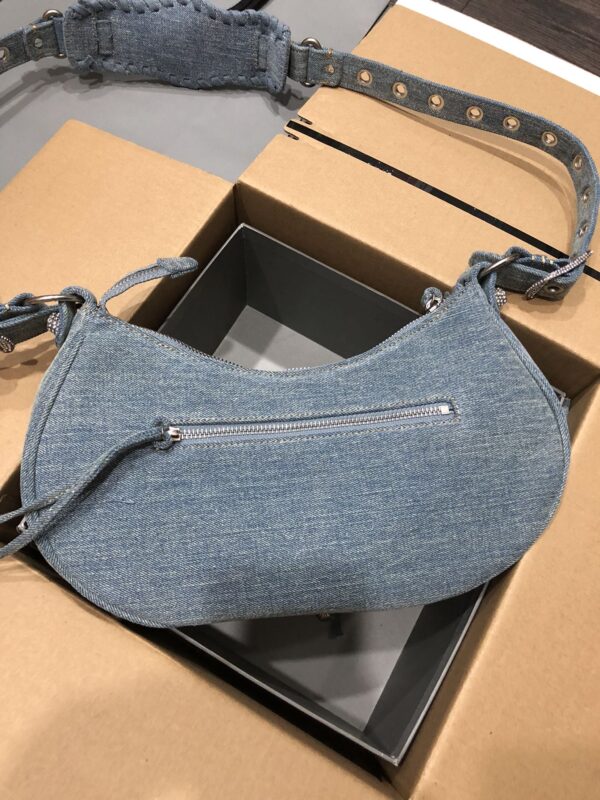 Le Cagole XS Shoulder Bag Denim In Blue For Women 10.2in/26cm 6713092109U4715
