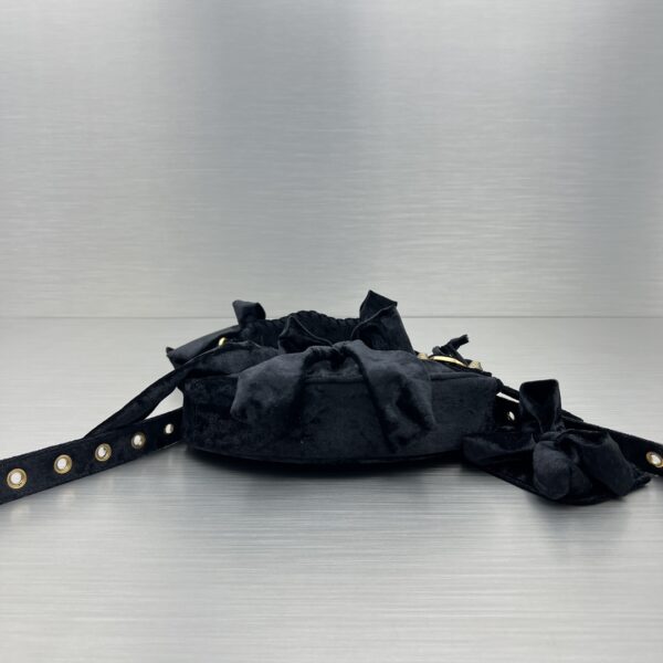 Le Cagole Xs Velvet Bow Shoulder Bag Pink/Blue/Black For Women 10.2 in/26 cm