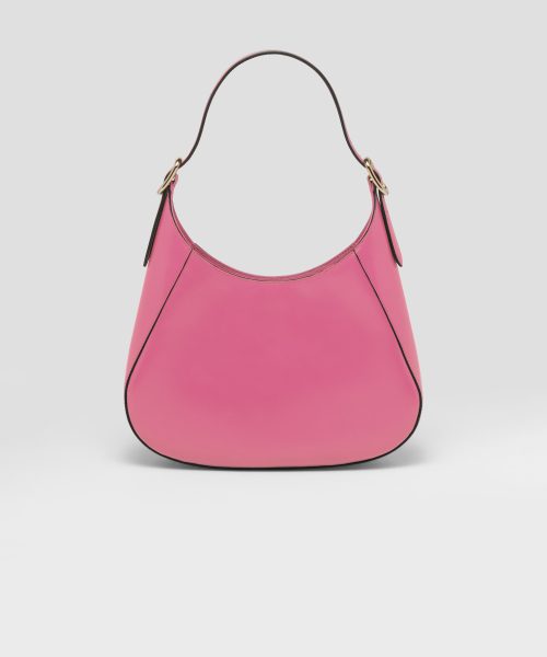 Leather Shoulder Bag Pink For Women 1BC179_2A3A_F0ZCL_V_OOO 10in/26cm