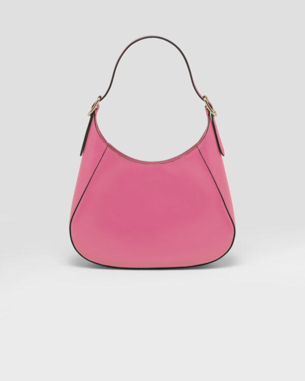 Leather Shoulder Bag Pink For Women 1BC179_2A3A_F0ZCL_V_OOO 10in/26cm