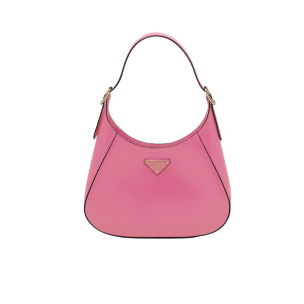 Leather Shoulder Bag Pink For Women 1BC179_2A3A_F0ZCL_V_OOO 10in/26cm