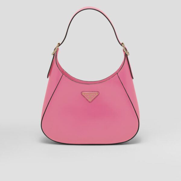 Leather Shoulder Bag Pink For Women 1BC179_2A3A_F0ZCL_V_OOO 10in/26cm